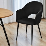 thumbnail of SVITA HAILEY 2er Set Esszimmerstühle Küchen-Sessel gepolstert Samt Schwarz