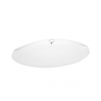 Tampa oval de acrílico 56x40cm com puxador para uma pegada firme