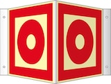 thumbnail of Winkelschild Brandmelder manuell, Kunststoff, nachleucht., 160-mcd, 200x200 mm