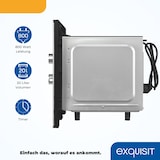 thumbnail of Exquisit Einbau-Mikrowelle EMW10-020 inox | max. 800 W | Garraum 20 l | Inox Front