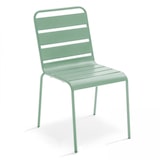 thumbnail of Chaise en métal vert sauge