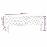 thumbnail of vidaXL LED Kopfteil mit LED-Lichtleisten Dunkelgrün 200 cm Polyester
