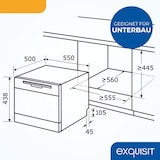 thumbnail of Exquisit Mini-Geschirrspüler, Tischspülmaschine, 55 cm breit, spülmaschine klein, Auto Türöffner, ECO-Modus, GSP5206-030D silber