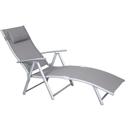 Lettino sdraio da giardino piscina spiaggia reclinabile prendisole in textilene Charme