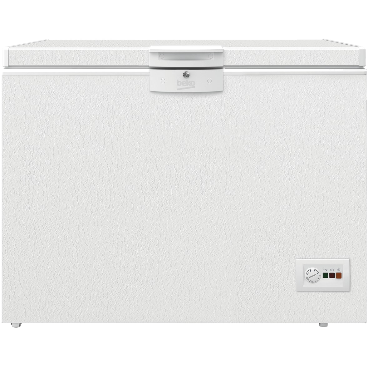 Beko, Congelatore Orizzontale Classe E, Statico, Volume 300lt, Controllo meccanico, Colore Bianco, Dimensioni 86 x 110,5 x 67,5
