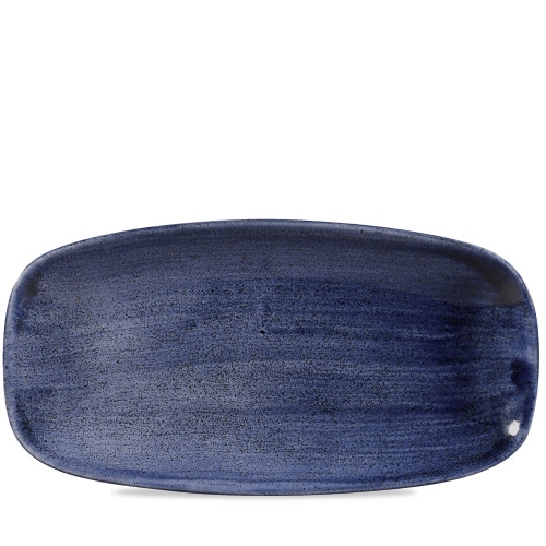 12 x Platte Chef's rechteckig 29,8x15,3cm STONECAST PATINA cobalt blue