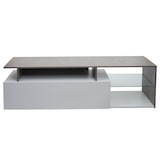 thumbnail of TV-Rack HWC-L35, Lowboard Fernsehtisch Sideboard TV-Schrank Kommode, Holz 47x170x40cm Staufach, Beton-Optik weiß