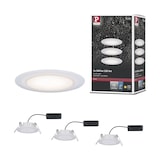 thumbnail of Paulmann Premium Spot encastré LED Suon Kit de base  IP44 rond 90mm   3x5W 3x450lm 230V gradable 2700K Satiné#Blanc 99940