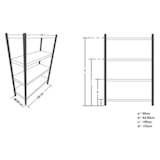 thumbnail of Helloshop26 - Professionele roestvrijstalen keukenplank 4 planken 120 x 48 cm max. 600 kg 3614119