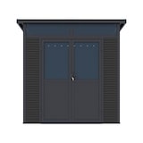 thumbnail of Weide Gartenhaus | Aluminium & WPC | Gerätehaus mit Doppeltür | 218x218x226 cm | Wetterfest in Anthrazit