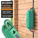 thumbnail of Brandson 1x Kabelbox wetterbeständige Schutzbox für Verlängerungskabel, 210mm x 85 mm Garten outdoor IP44 wasserdichte Safe Box, grün