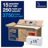 thumbnail of TORK | Toalla de Mano Plegada en V Advanced H3, Extralarga, Suave, 2 capas, Blanco (cod. 290163) - Caja 3750 ud.