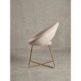thumbnail of Esszimmerstuhl `Neto`: Samtbezug, Metallbeine, Kunststoffnoppen. Beige | Kadima Design