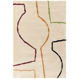 thumbnail of Schurwollteppich Handarbeit Modern | 120x170cm, 12mm Florhöhe | Beige Multicolor | Pflegeleicht | Wohnbereich | ELAN-Omont Kollektion | Kadima Design