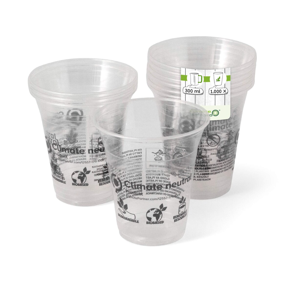 greenbox - Smoothie Becher aus PLA 300 ml / 12 oz, Ø 96 mm, 1000 St.