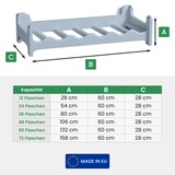 thumbnail of ARTECSIS Weinregal stapelbar Kunststoff für 72 Flaschen, stabiles Flaschenregal für Gastronomie und Lagerraum, erweiterbare Weinlagerung, Beton grau