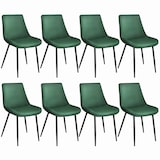 thumbnail of tectake Lot de 8 chaises Rembourrées aspect velours Ergonomique vert foncé - 404932
