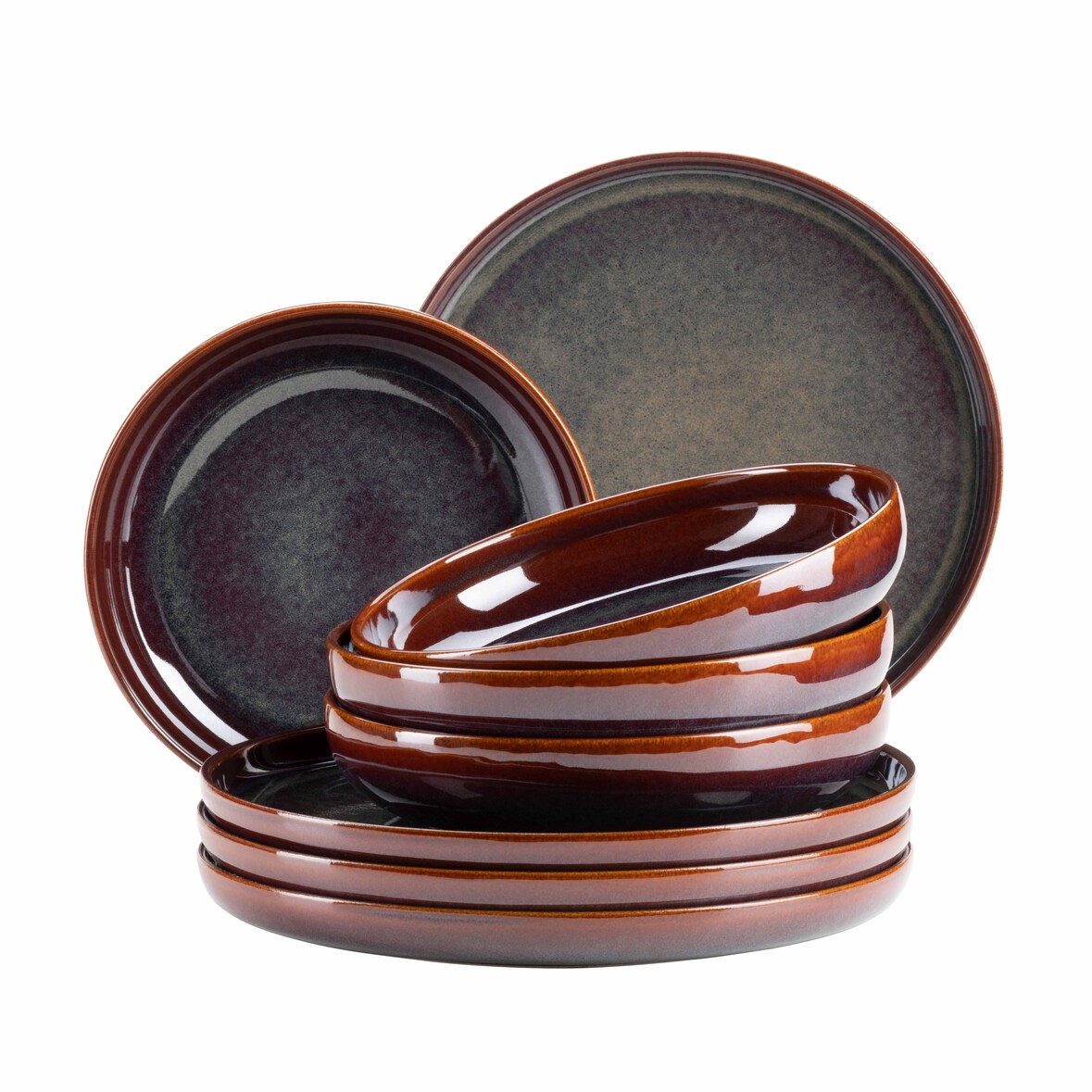 MÄSER Tafelservice 8-tlg, JUNGLE, postsicher, Serie ELINA UNO