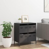 thumbnail of vidaXL Sideboard Schwarz 68x39x73,5 cm Kaltgewalzter Stahl
