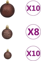 thumbnail of vidaXL Künstlicher Weihnachtsbaum Klappbar 300 LEDs & Kugeln 180 cm