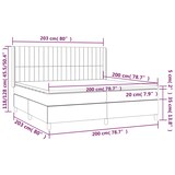 thumbnail of vidaXL Boxspringbett mit Matratze & LED Blau 200x200 cm Stoff