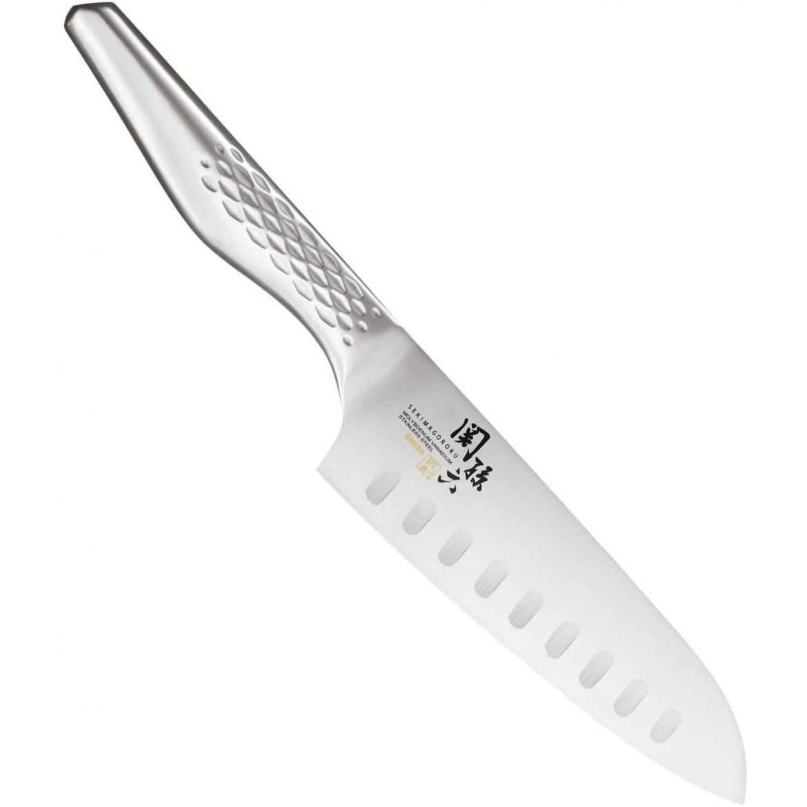 Couteau santoku alvéolé Shoso 16.5cm -  Gris Autre Acier Kai 29x6 cm