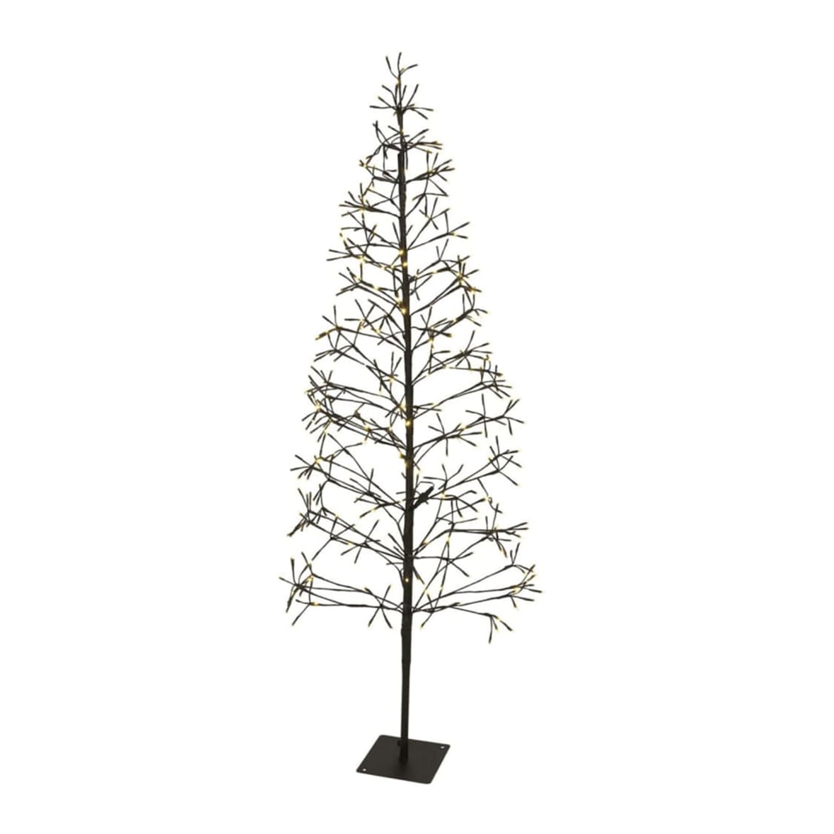 WellHome - Árbol de Navidad en forma de A con 9 Ramas y 160 Luces LED y una altura de 120cm