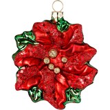 thumbnail of Christbaumschmuck Glas 9cm Weihnachtsstern Blume Weihnachtskugeln Pflanze Blüte