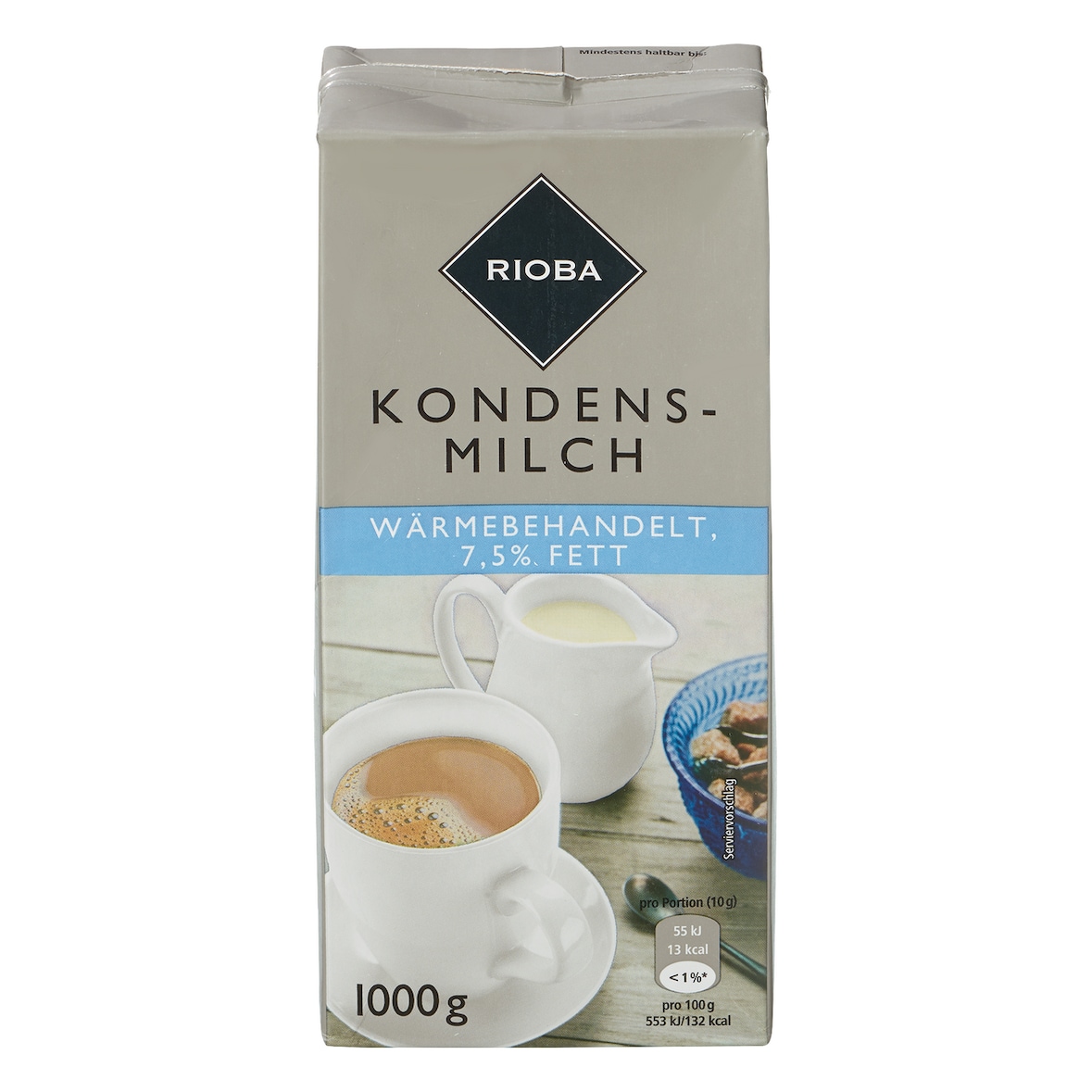 RIOBA Kondensmilch 7,5% Fett 12 x 1 kg (12 kg)