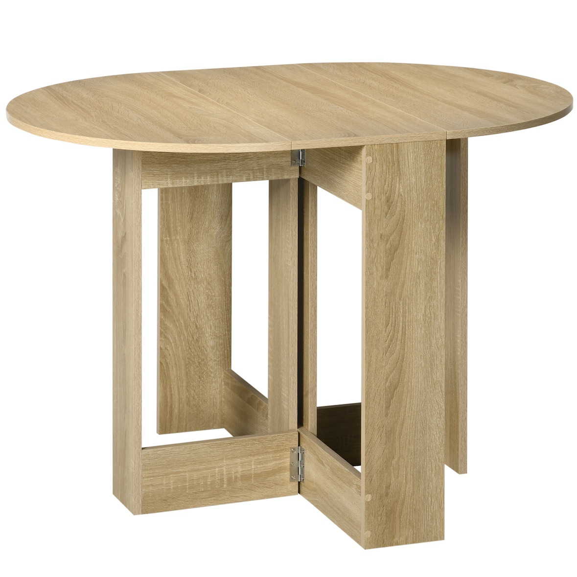 Mesa plegable de comedor mesa de cocina plegable con 2 alas abatibles mesa plegable para 2-4 personas 104x76x73,7 cm roble