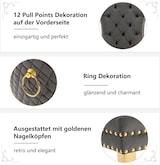 thumbnail of Merax Esszimmerstuhl, 6er set, Küchenstuhl, Wohnzimmerstuhl 6 Sts, Polsterstuhl, Stützbeine aus vergoldetem Edelstahl, Samt, Grau