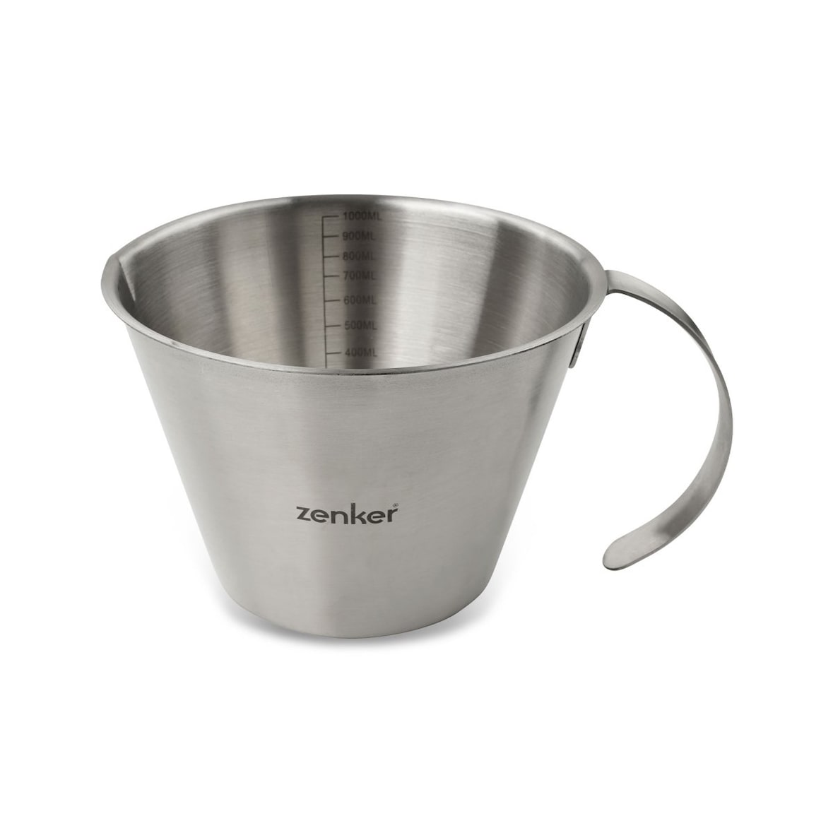 Verre doseur 1 litre en acier inoxydable Zenker Smart Pastry