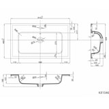 thumbnail of Lavabo ad Incasso in Mineral Marmo 81x46 cm Mobile composizione bagno, , 1 pz.