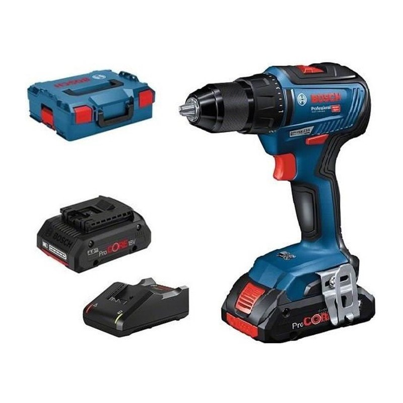 Bosch GSR 18V-55 Professional - Bohrer/Schrauber - schnurlos 1800 RPM Schwarz, Blau