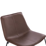 thumbnail of SVITA RON Loungesessel Cocktailsessel Clubsessel ohne Armlehnen Metall-Gestell Leder-Optik Braun