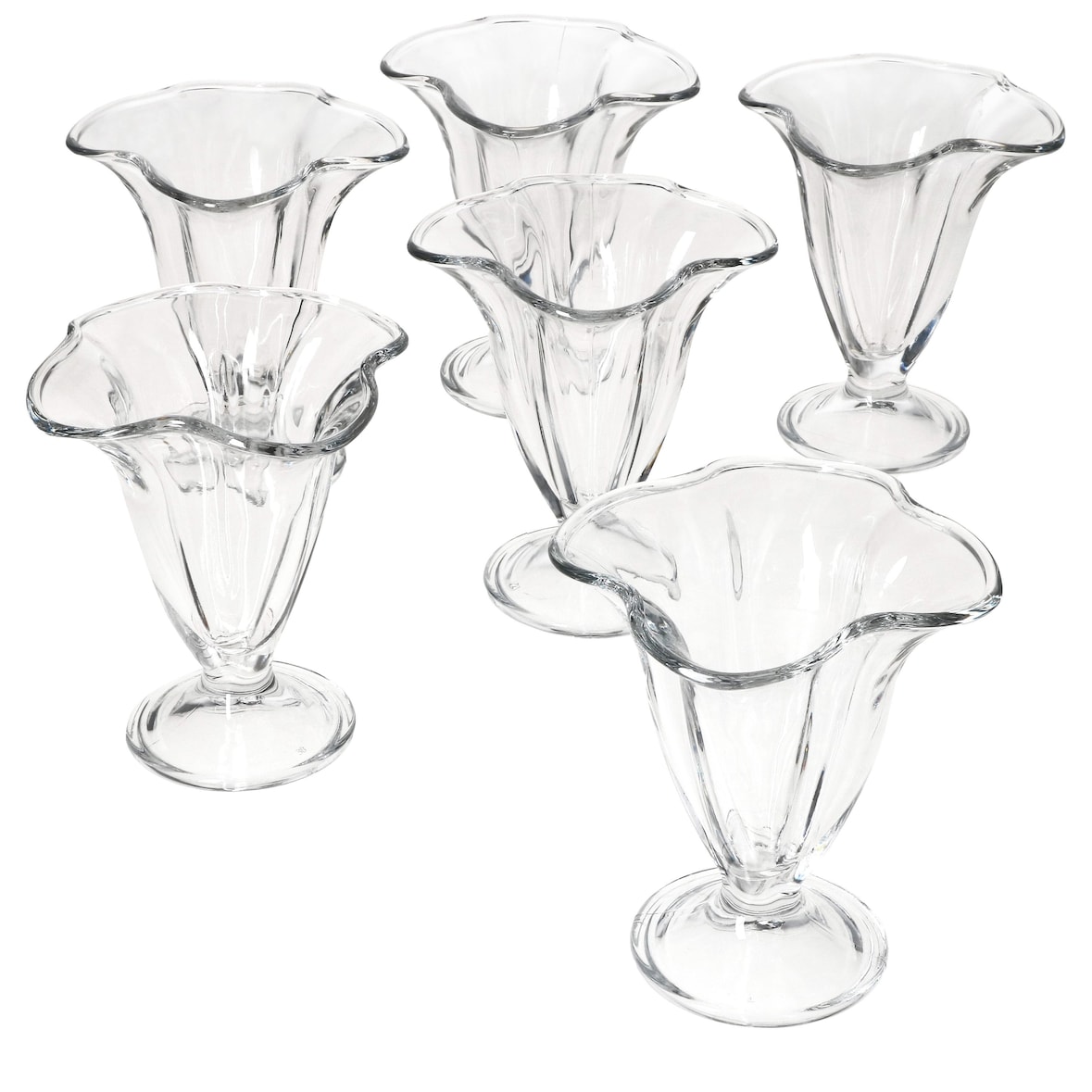 6er Set CANA Eisbecher mit Fuß - 51078