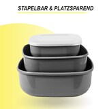 thumbnail of Vorratsdosen 3er Set "Eckig" Grau