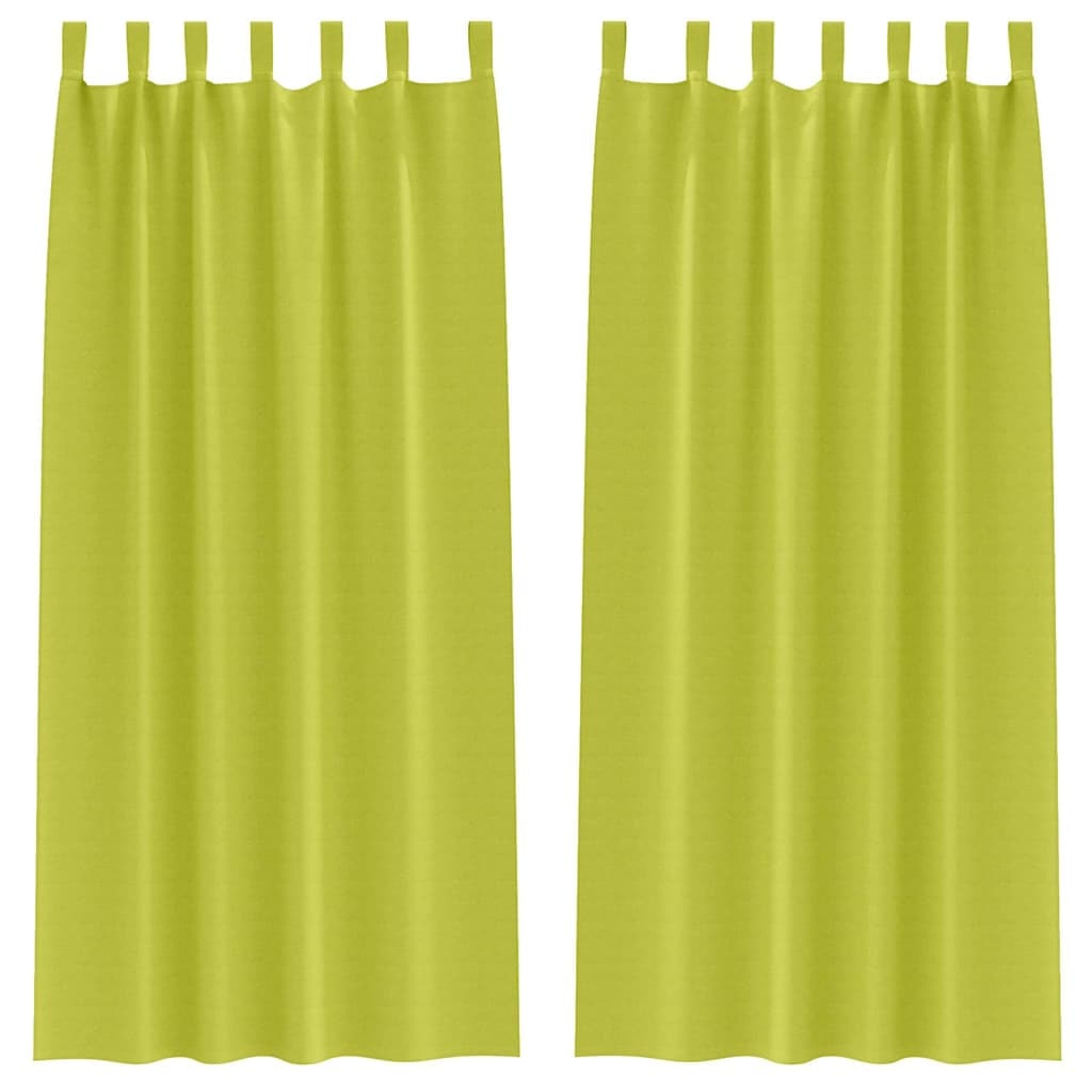 vidaXL Verdunkelungs-Vorhänge mit Ringen 2 pcs Grün 245 x 140 cm