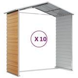 thumbnail of Helloshop26 - Abri de jardin cabane cabanon maison de stockage remise extérieur hangar outils robuste clair 191 x 895 x 198 cm acier 02_0022297