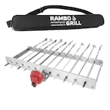 thumbnail of Rambo Grillaufsatz 3.0 mit Motor und Spieße für Elektrogrill Standgrill Schaschlikgrill Mangal, passt auf fast jeden Grill, Spießdreher