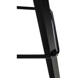 thumbnail of Décoshop26 - Tabouret de bar chaise haute x1 repose-pieds style scandinave en tissu marron structure en bois noir carré 10_0004642