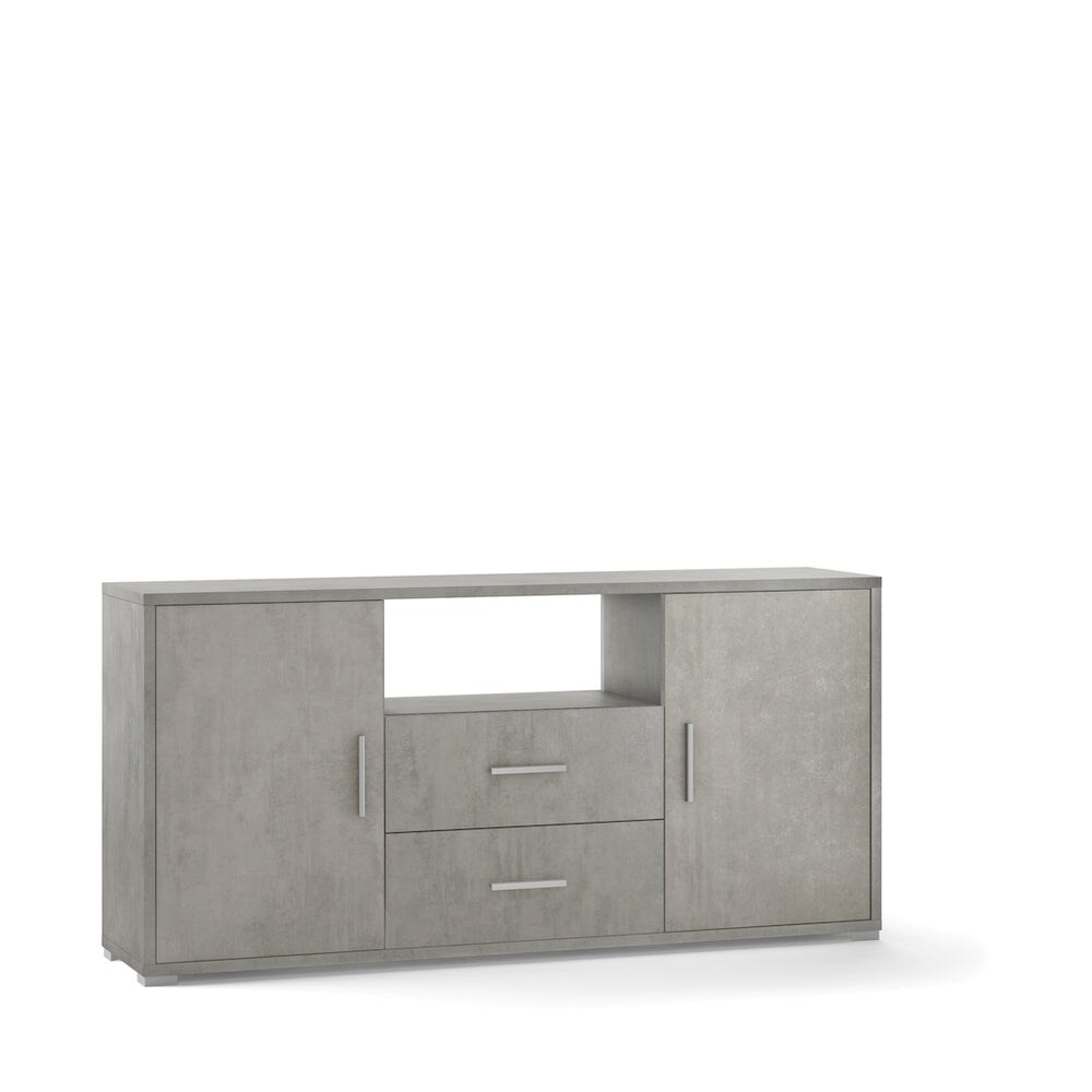 SARMOG MOBILE 2 ANTE 2 CASSETTI KIT L174 P41 H84 in truciolare nobilitato color cemento