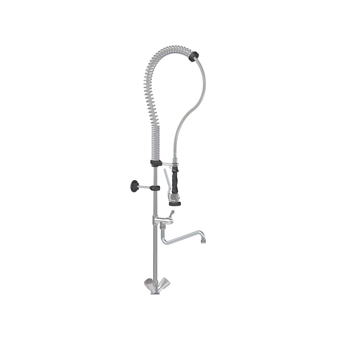 Premium-Spülbrause/-Geschirrbrause mit Auslaufhahn 8013 - Einloch-Mischbatterie mit Zweihebelmischer