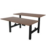 thumbnail of Elektrisch verstelbaar duo bureau - 180x80 cm - Two dual motor - Zwart / Donker eiken