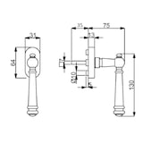 thumbnail of Fenstergriff Metall-Unterkonstruktion Schwarz matt Fensterbeschlag Rasterolive