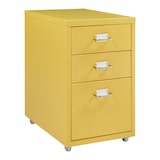 thumbnail of Helloshop26 - Caisson de bureau armoire meuble de rangement à roulettes acier 48 x 28 x 41 cm jaune 03_0009119