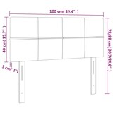 thumbnail of vidaXL LED Kopfteil Dunkelgrau 100x5x78/88 cm Samt