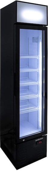thumbnail of vaiotec TOPLINE Getränkekühlschrank 1 Tür / 155 Liter mit Leuchtaufsatz "schwarz", 390 x 480 mm