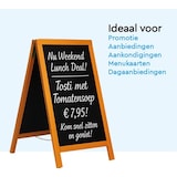 thumbnail of BRASQ Krijtstoepbord Mahonie - 55x 85 CM - Krijtbord - Reclamebord - Stoepbord - Dubbelzijdig - voor Binnen en Buiten - Horeca