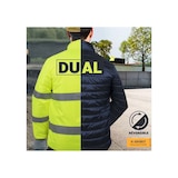 thumbnail of Chaqueta de seguridad invernal de alta visibilidad Talla M Reversible Amarillo/negro 2en1Bandas reflectantes VITO